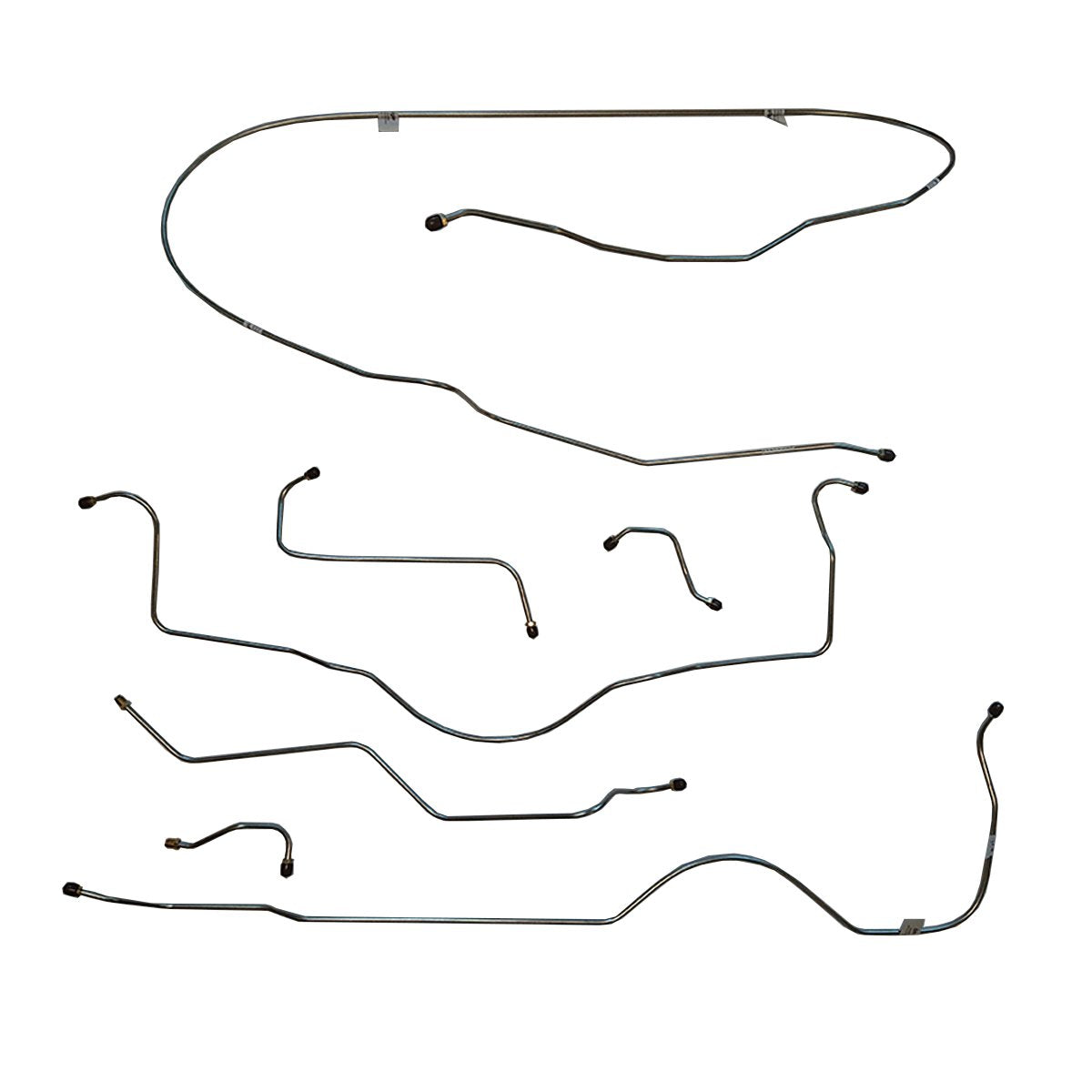 1954 Cadillac Series 62 129" WB Complete Power Brake Line Kit 6pc, OE Steel