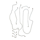1955 Cadillac Series 62 129" WB Power Drum Complete Brake Line Kit 6pc, OE Steel