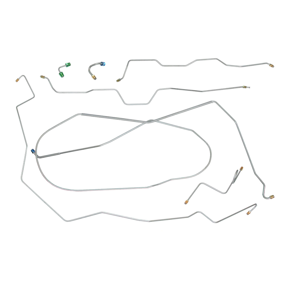 1970 Cadillac de Ville/Calais 129.5" WB Power Disc Brake Line Kit 6pc, OE Steel