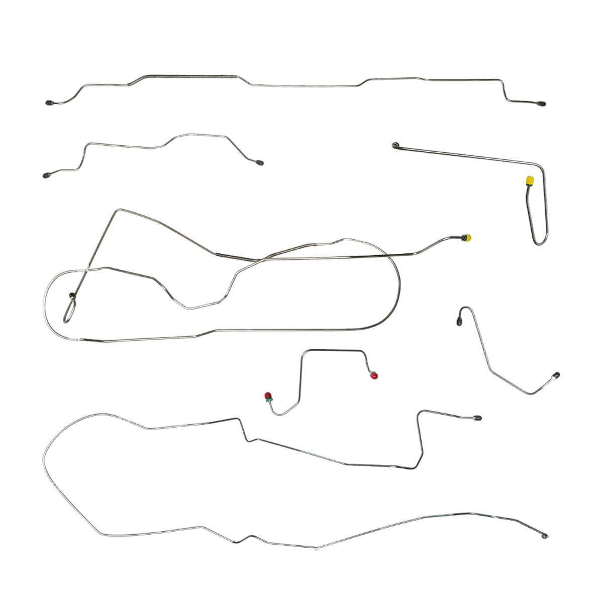 1971-78 Cadillac Eldorado Power Disc Brake Line Kit 7pc, OE Steel