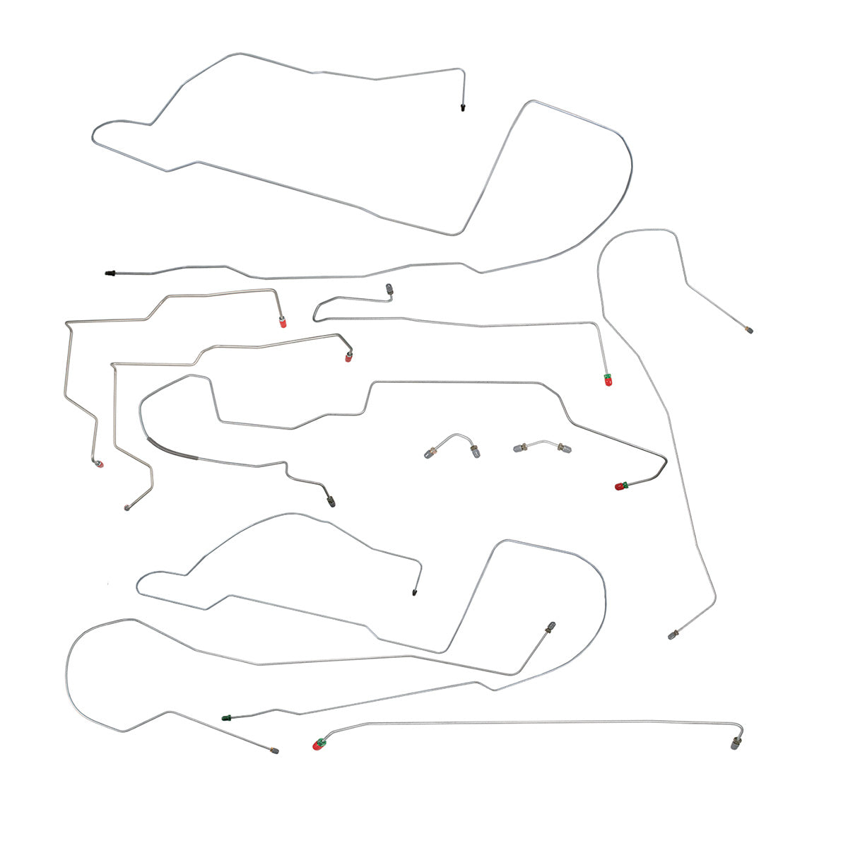 1992-00 Cadillac Eldorado w/ ABS Four-Wheel Disc Complete Brake Line Kit 11pc, OE Steel