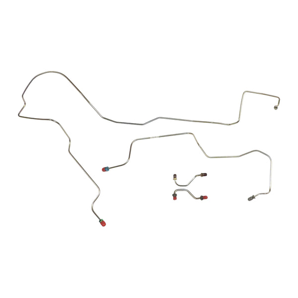 1995-1996 Cadillac Fleetwood Sedan, Power Disc Rear Drum Non Traction Control, Front Brake Line Kit, 4pc - OE Steel