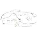 1967 Chevrolet Camaro 1pc F to R Power Drum Brake Line Kit 7pc, OE Steel