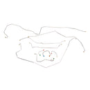 1967 Chevrolet Camaro 2pc F to R Power Disc Brake Line Kit 9pc, OE Steel