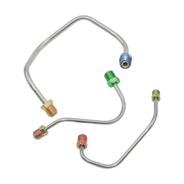 1967-68 Camaro 68 Nova, Power Or Manual Disc Master Cylinder Brake Lines, 3pc OE Steel