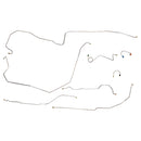 1968 Chevrolet Camaro w/Two-Piece F to R Power Drum Brake Line Kit 8pc, OE Steel