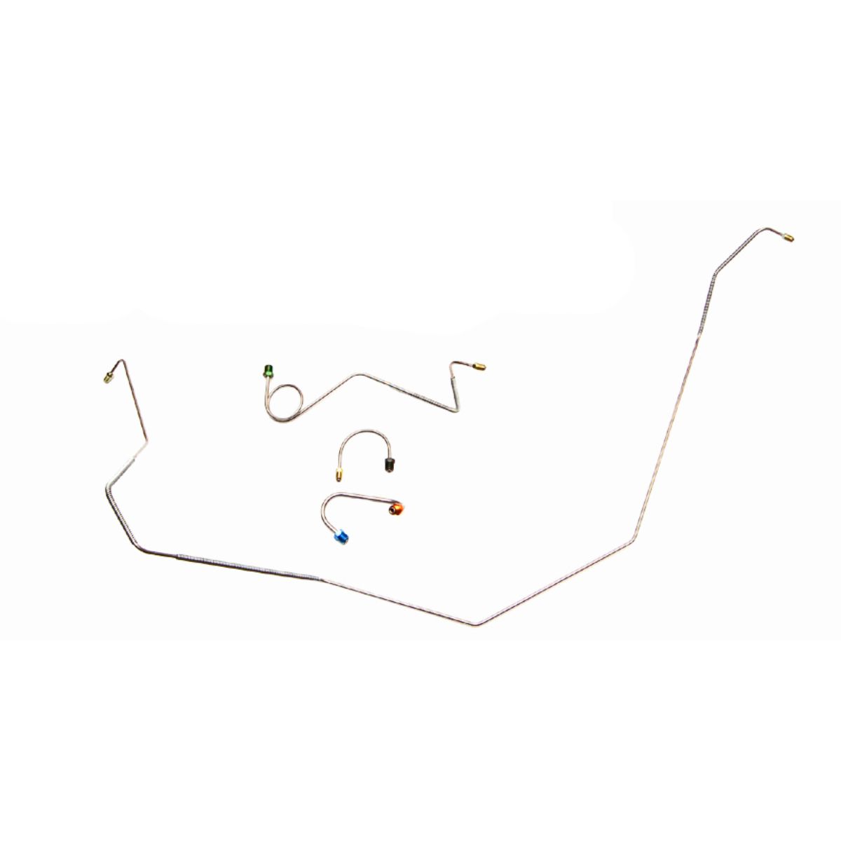 1968 Chevrolet Camaro Power Drum Front Brake Line Kit 4pc, OE Steel