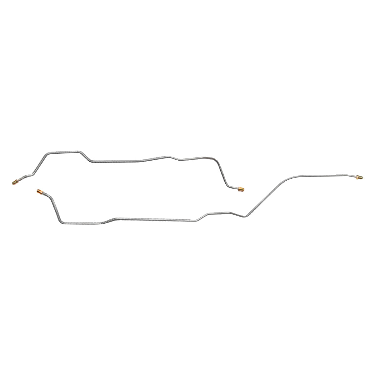 1968 Chevrolet Camaro Mono Leaf Rear 3/16" Rear Axle Drum Brake Lines 2pc, OE Steel