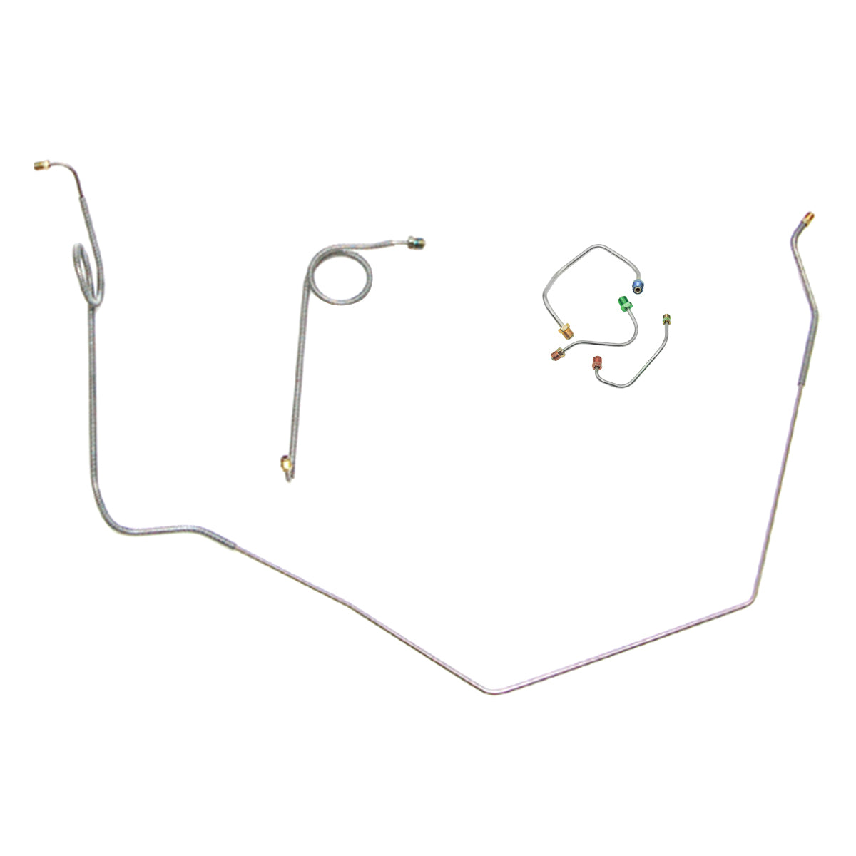 1969 Chevrolet Camaro Manual Disc Front Brake Line Kit 5pc, OE Steel