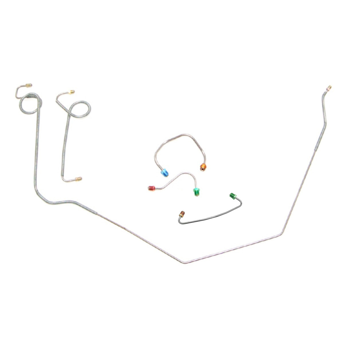 1969 Chevrolet Camaro Power Disc Front Brake Line Kit 5pc, OE Steel