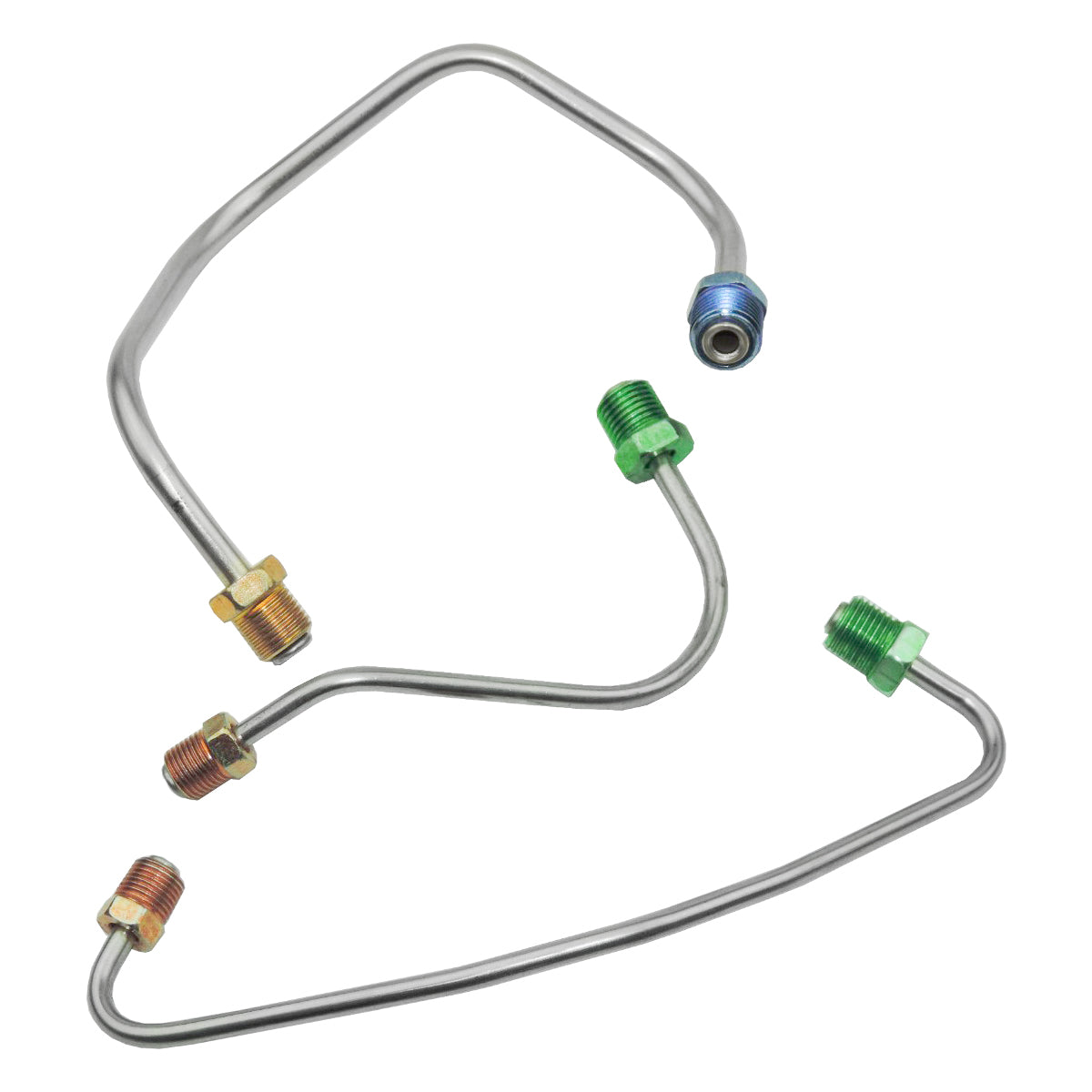 1969 Chevrolet Camaro Nova Power Or Manual Disc Master Cylinder Brake Lines, 3pc OE Steel
