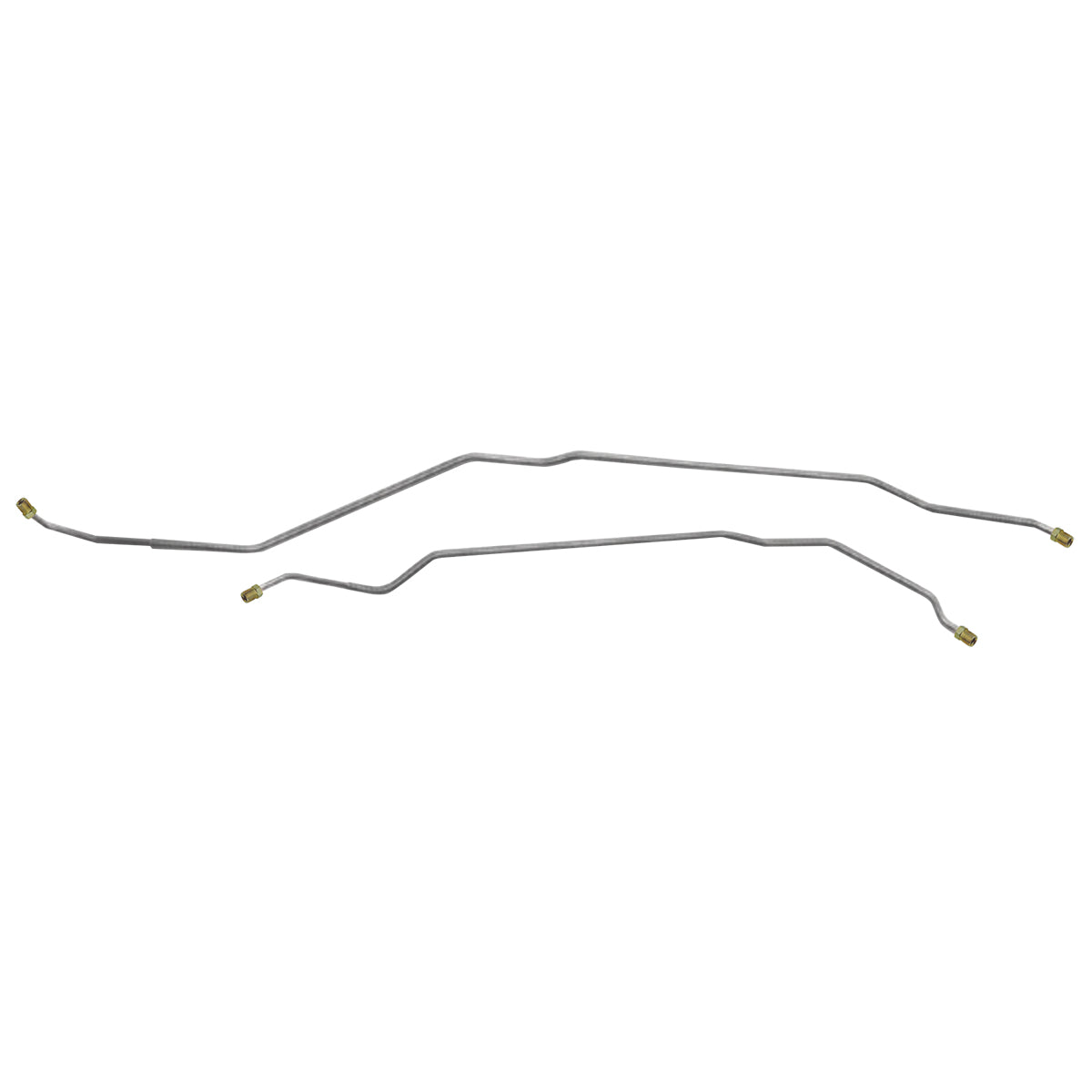 1969 Chevrolet Camaro 3/16" Rear Multi-Leaf Axle Brake Lines 2pc, OE Steel