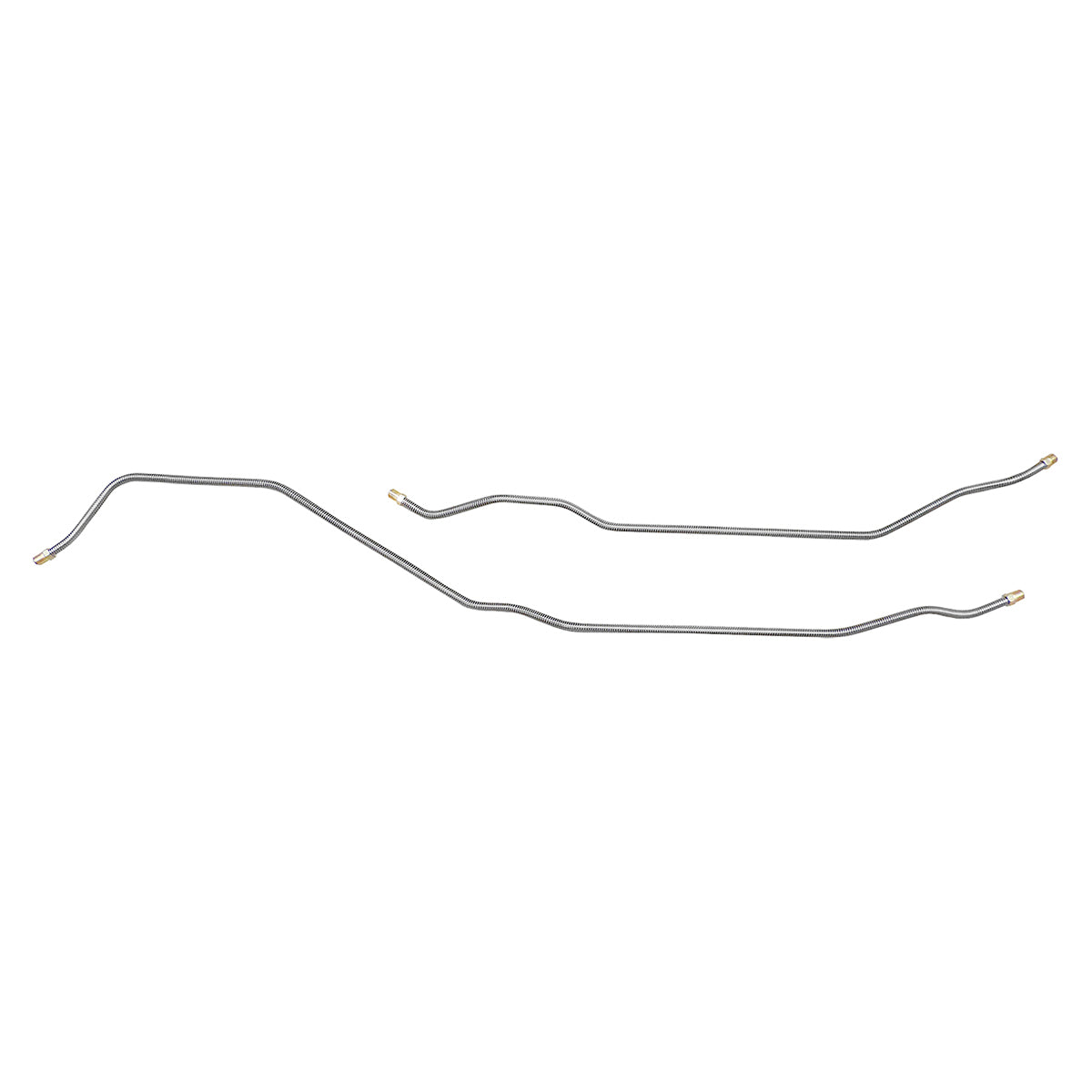 1970-75 Chevrolet Pontiac Camaro Firebird w/Multi-Leaf Rear 3/16" Rear Drum Axle Brake Lines 2pc, OE Steel