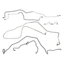 1984-85 Chevrolet Camaro Metric Fittings Power Disc Brake Line Kit 7pc, OE Steel