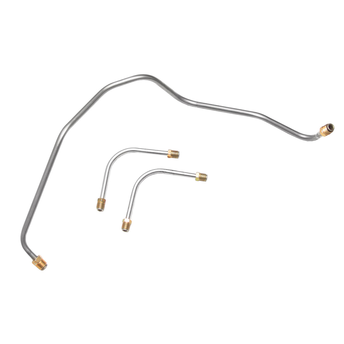 1970-72 Chevrolet Camaro 302CID-350HP Holley Dual-Feed 3/8", 5/16" Pump to Carb Lines 3pc, OE Steel