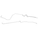 1972-73 Chevrolet Camaro V8 (PS Routing w/o Spring Guard) Tank to Pump 3/8" Fuel Lines 2pc, OE Steel