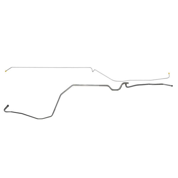 1975-77 Chevrolet Camaro (PS Routing) Tank to Pump 1/4" Fuel Return Lines 2pc, OE Steel