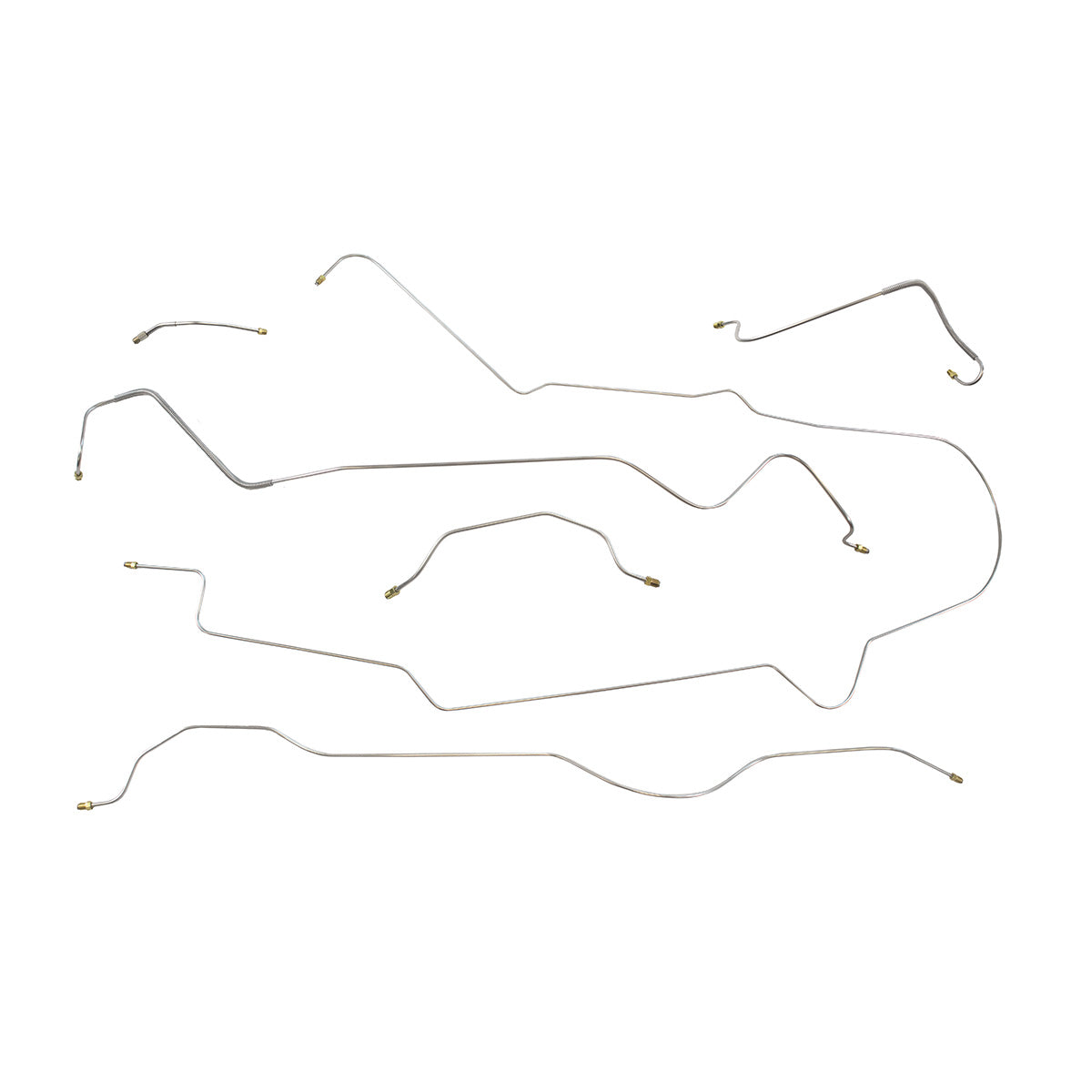 1957 Dodge Coronet/Royal/Lancer Manual Drum Brake Line Kit 6pc, OE Steel