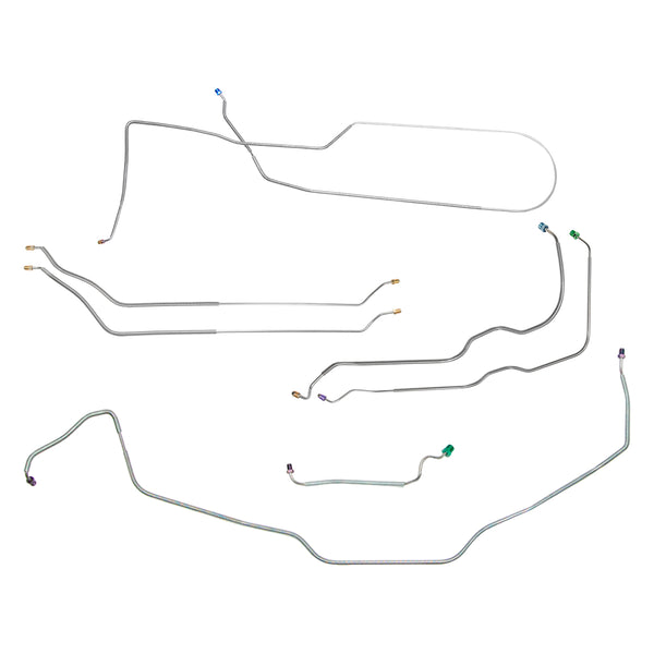 1970 Chevrolet El Camino/SS Power Drum Brake Line Kit 7pc, OE Steel
