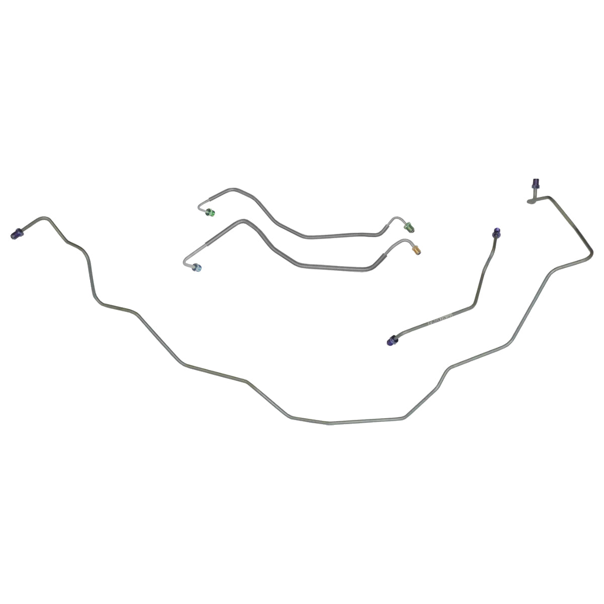 1973-75 Chevrolet El Camino/SS Manual Disc Front Brake Line Kit 4pc, OE Steel