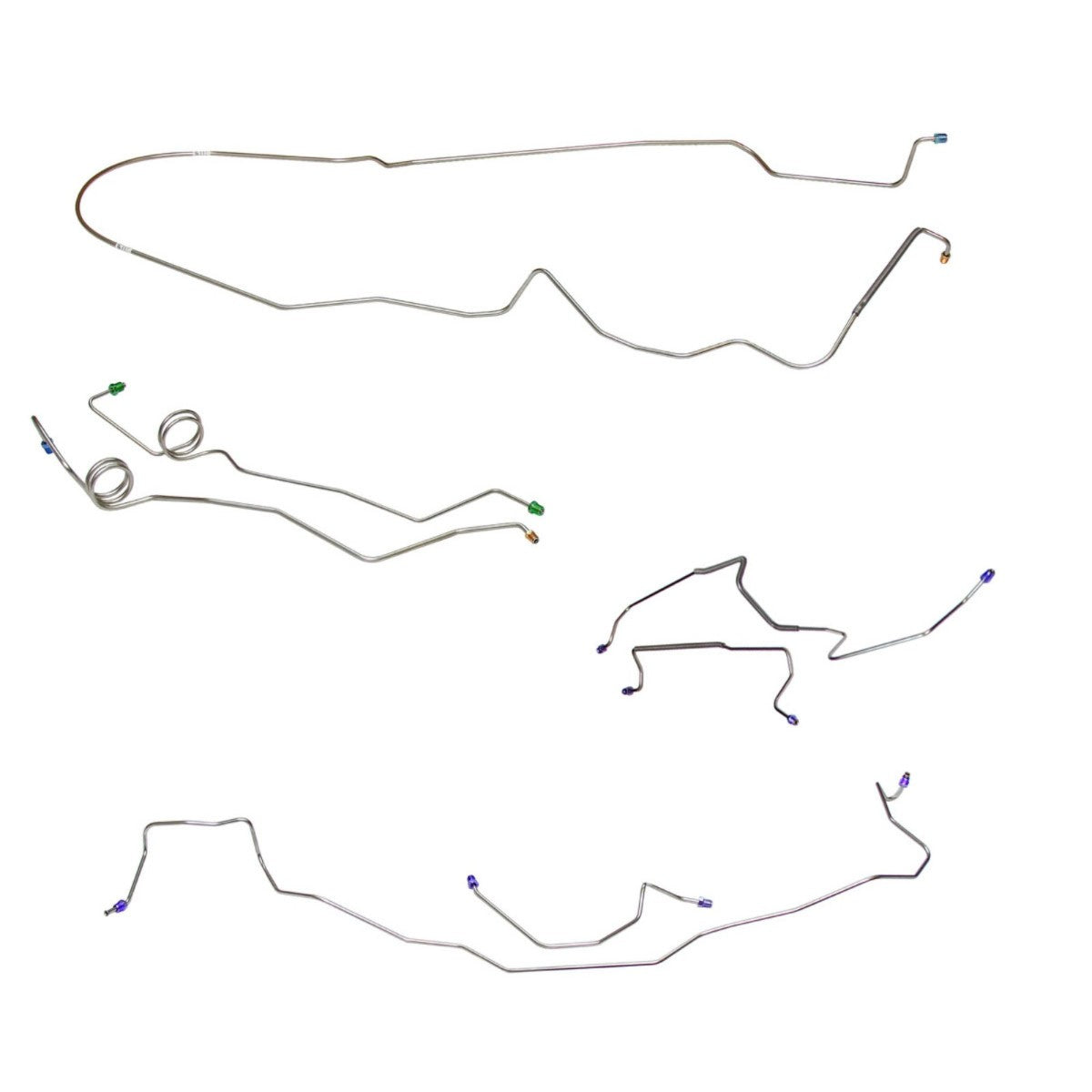 1978-83 Chevrolet GMC El Camino Caballero Power Disc Brake Line Kit 7pc, OE Steel