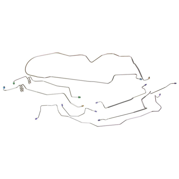 1984-87 Chevrolet GMC El Camino Caballero Power Disc Brake Line Kit 7pc, OE Steel