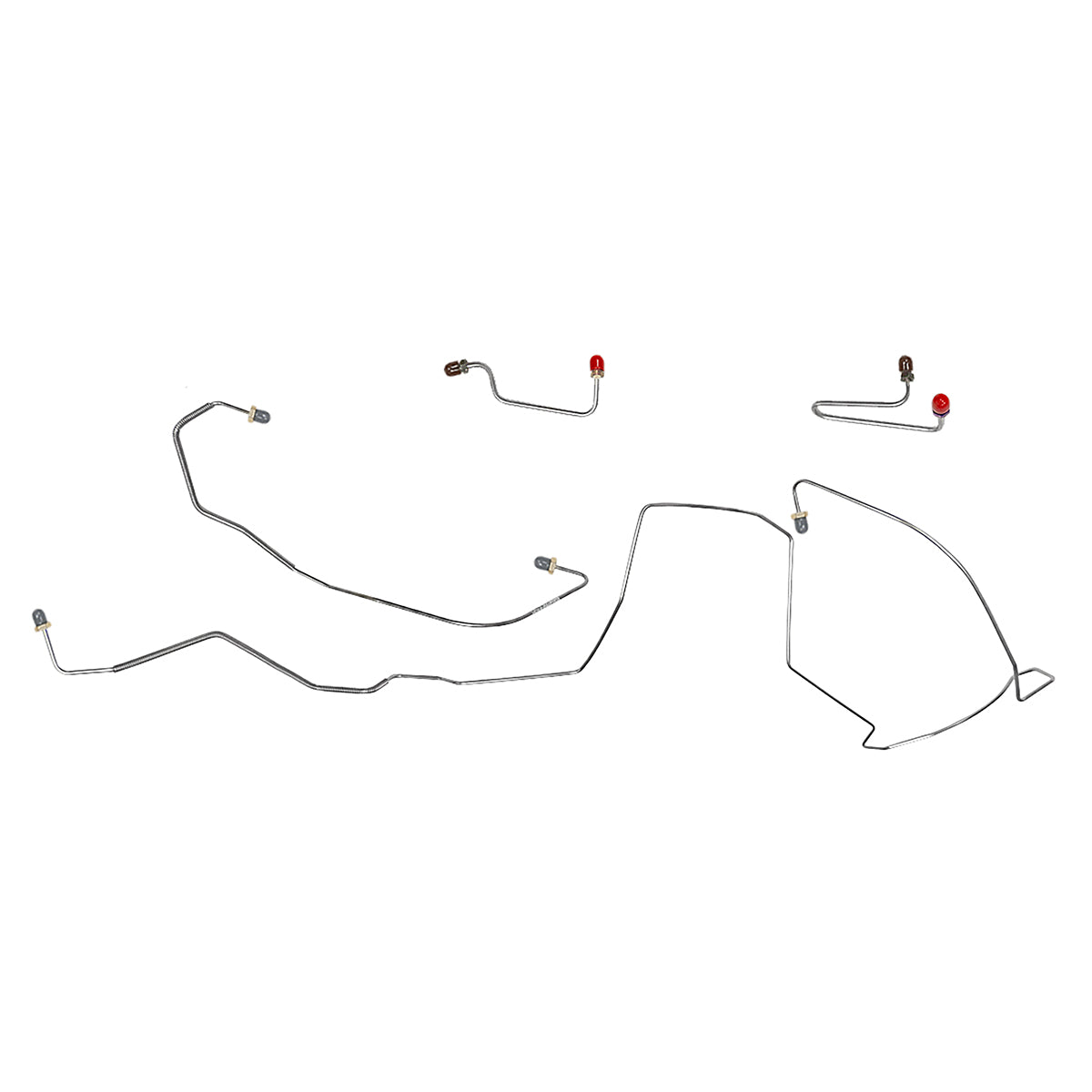 2000-05 Chevrolet Impala, Four-Wheel Disc w/ ABS, Front Brake Line Kit, 4pc, OE Steel