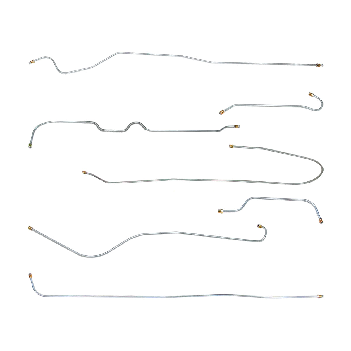 1936 Chevrolet Standard 109" WB Drum Brake Line Kit 6pc, OE Steel