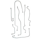 1939 Chevrolet All 112.3" WB Knee Action Front Axle Drum Brake Line Kit 7pc, OE Steel