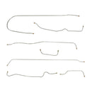1939 Chevrolet All 112.3" WB Straight Front Axle Drum Brake Line Kit 7pc, OE Steel