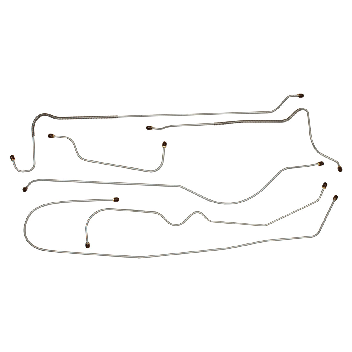 1949-50 Chevrolet Special Hardtop w/MT Complete Drum Brake Line Kit 6pc, OE Steel