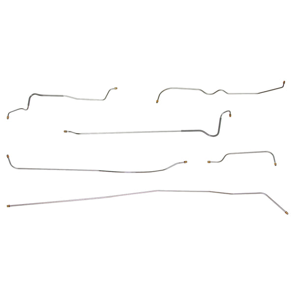 1949-50 Chevrolet Special Convertible w/AT Complete Drum Brake Line Kit 6pc, OE Steel