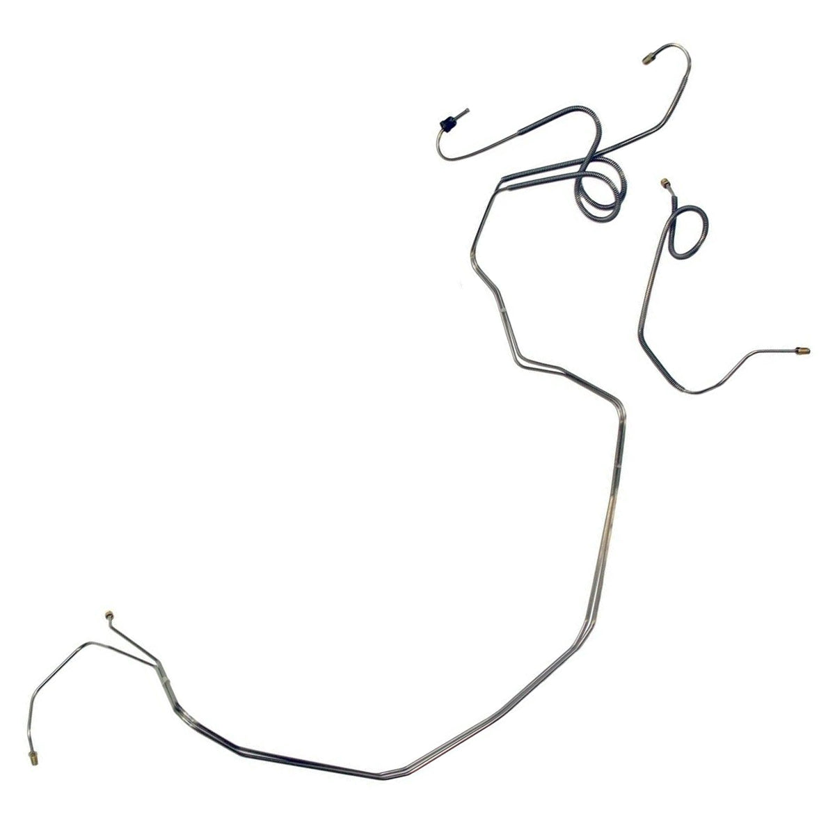 1958-64 Chevrolet Car (All Models) w/Five-Port Valve by M/C (Old Style) Disc Conversion Front Brake Line Kit 5pc, OE Steel