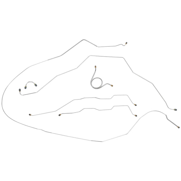 1965 Chevrolet Impala Hardtop Power Drum Brake Line Kit 6pc, OE Steel