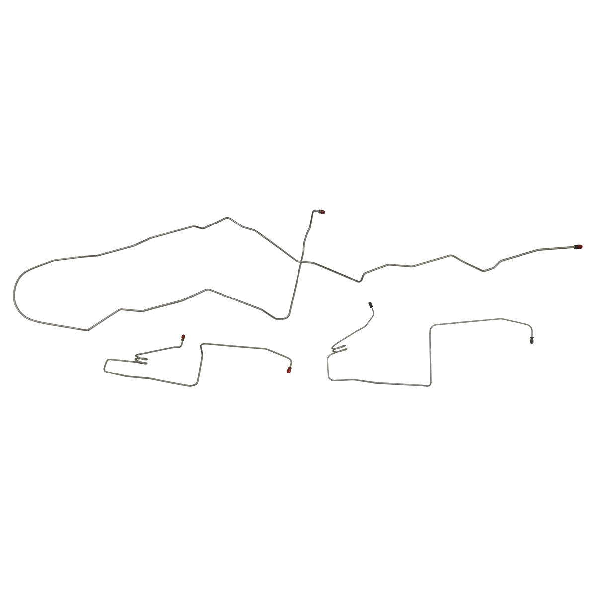 1995-1996 Chevrolet Caprice/Impala SS & 4dr Sedan, Mid Chassis Brake Line Kit - 3pc - OE Steel