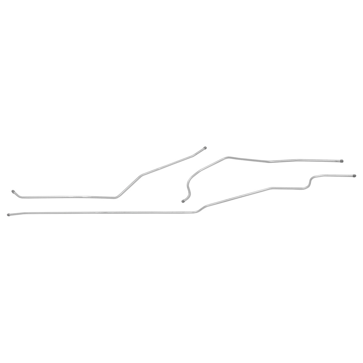 1959-61 Chevrolet Impala Factory Dual Exhaust V8 3/8" Main Fuel Lines 3pc, OE Steel