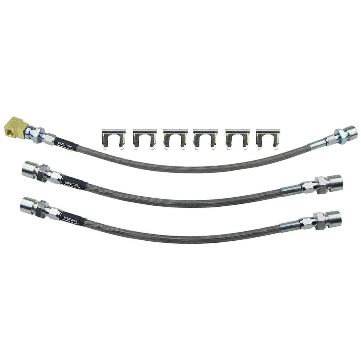 1968 Chevelle Cutlass Lemans Skylark Drum Brake Stainless Braided Brake Hose Kit 3pc