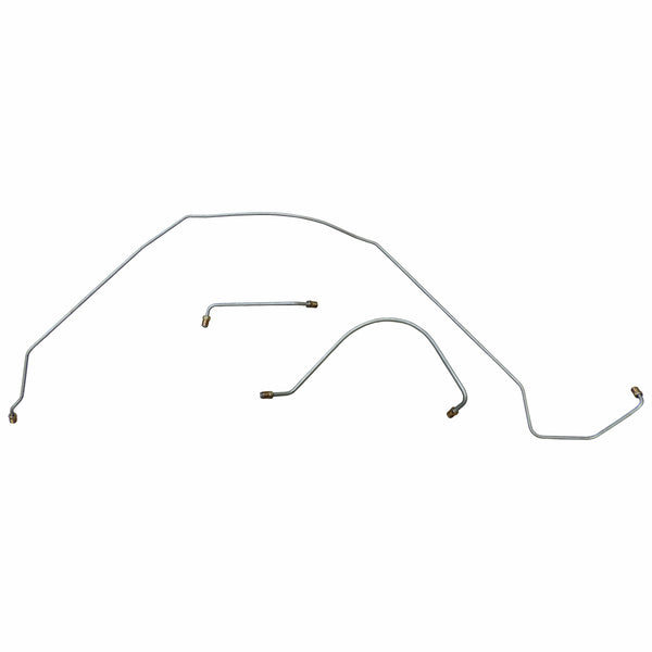 1964-65 Chevrolet Chevelle/Malibu/SS Manual Drum Front Brake Line Kit 3pc, OE Steel