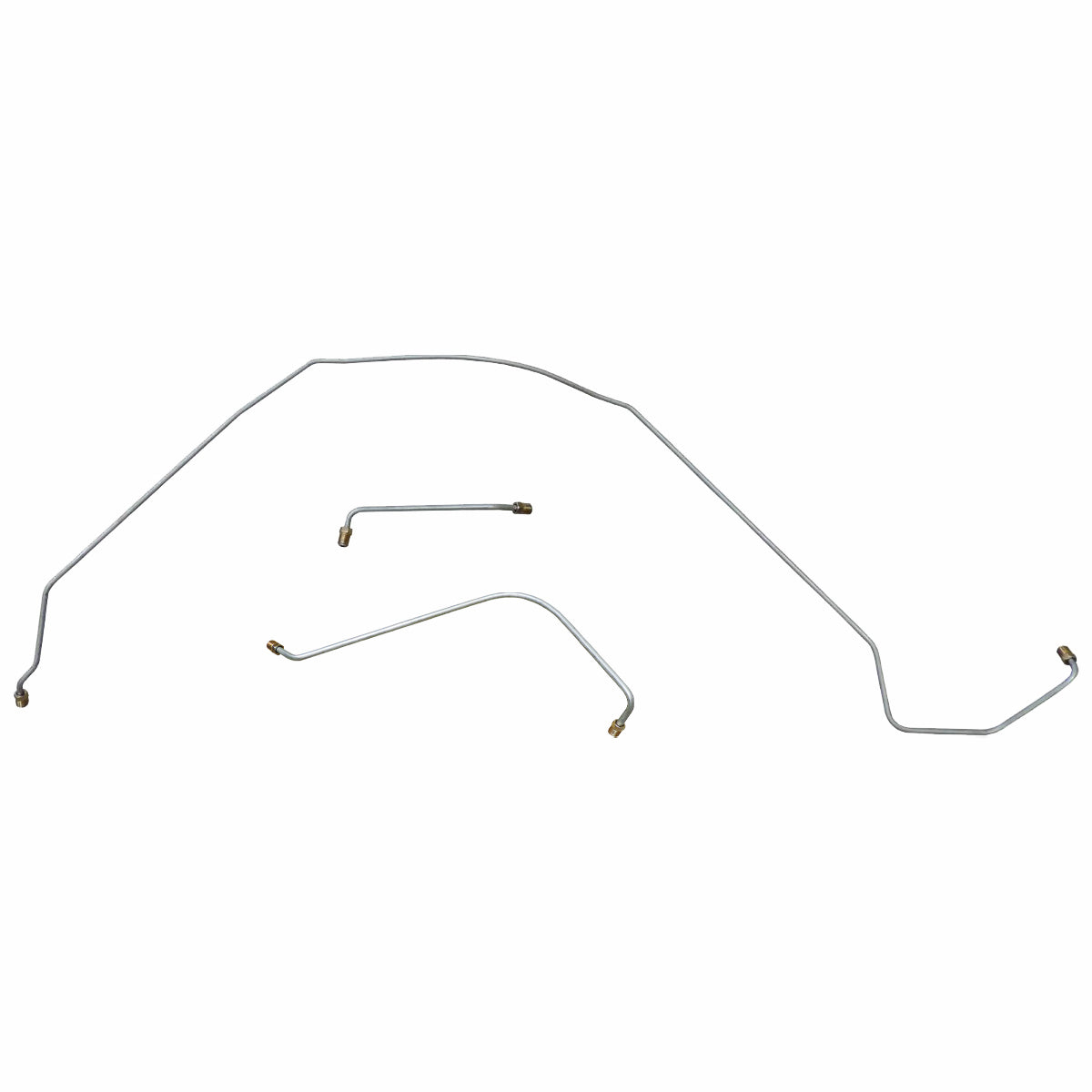 1964-66 Chevrolet Chevelle Malibu SS Power Drum Front Brake Line Kit 3pc, OE Steel