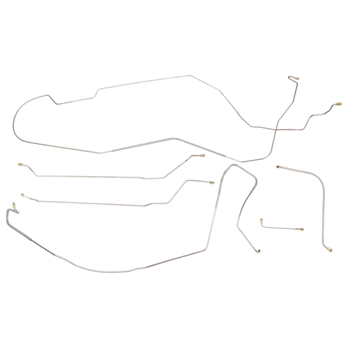 1965 Chevrolet Chevelle Malibu SS (Only) Hardtop Power Drum Brake Line Kit 6pc, OE Steel