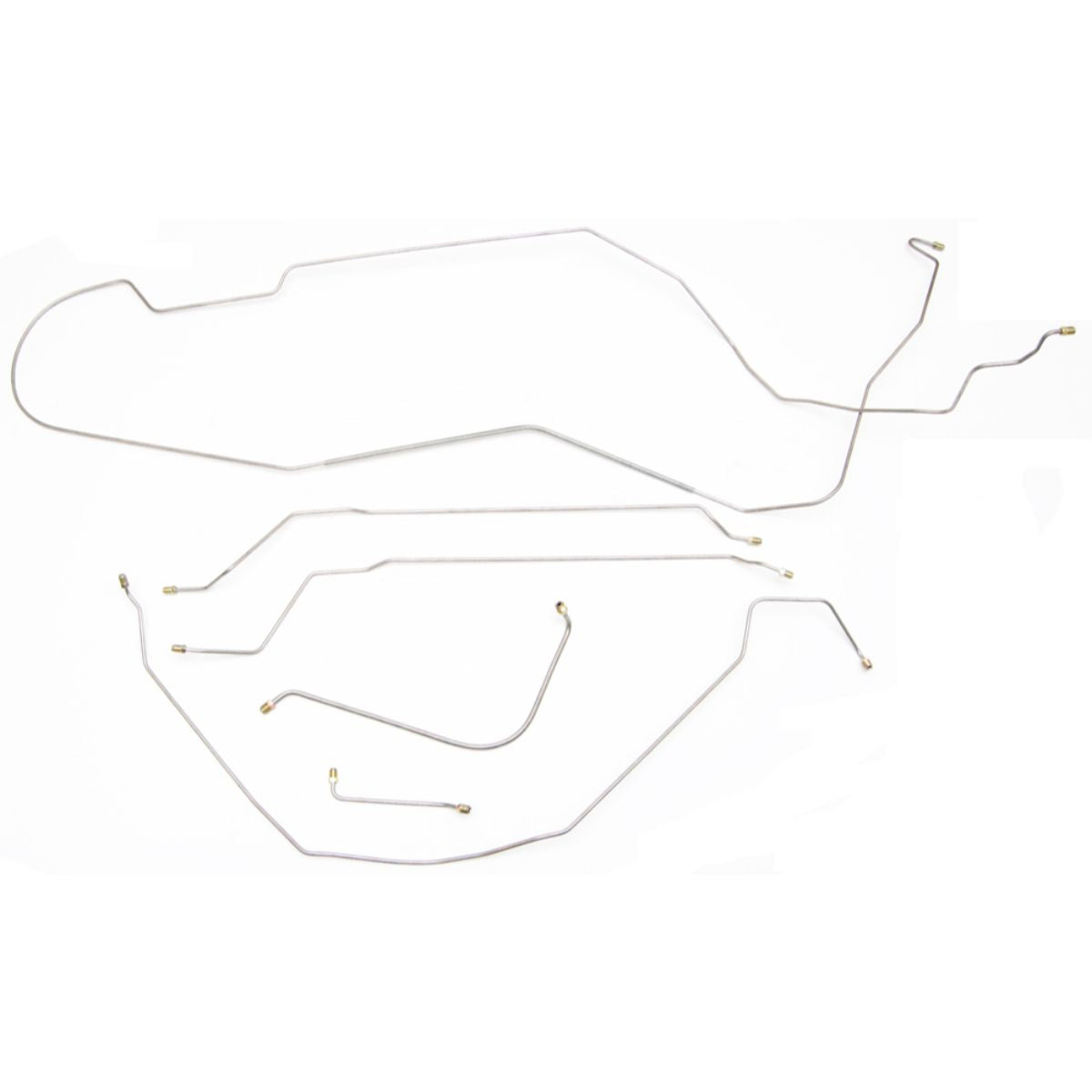 1965 Chevrolet Chevelle Malibu Complete Power Drum Brake Line Kit 6pc, HDT, OE Steel