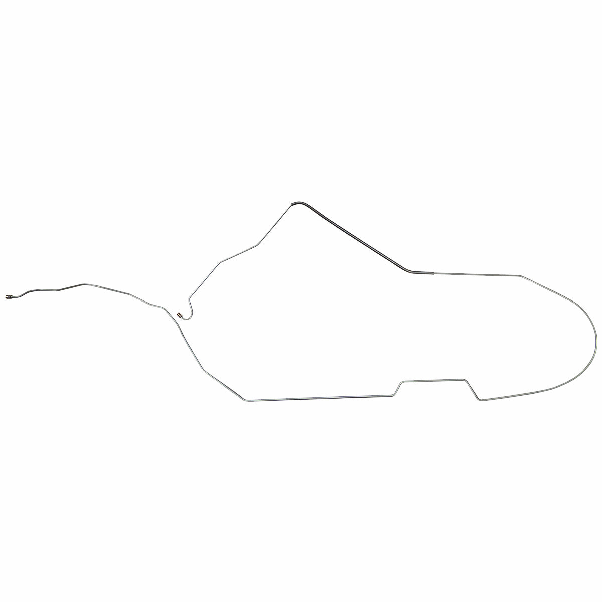 1965 GM A-Body Hardtop 3/16" F to R Brake Line 1pc, OE Steel