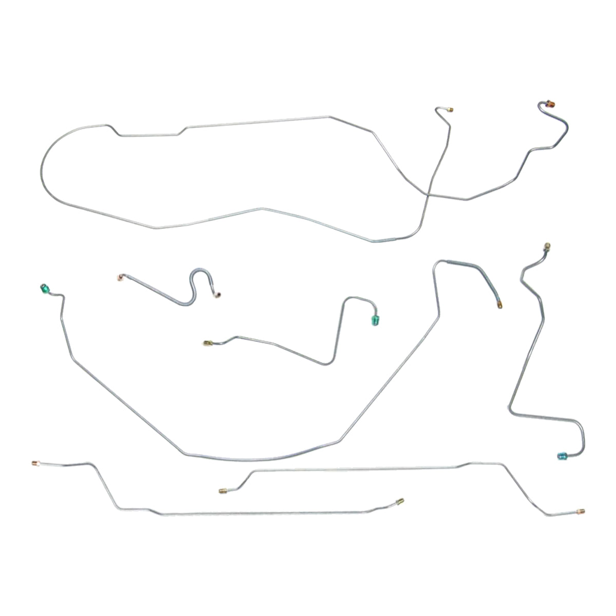1967 Chevrolet Chevelle SS (Only) Hardtop Power Drum Brake Line Kit 7pc, OE Steel