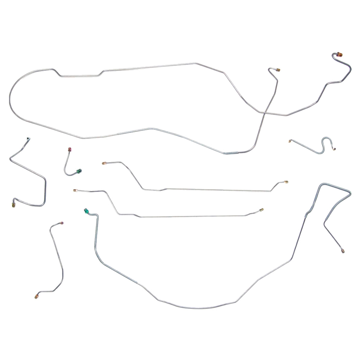 1967 Chevrolet Chevelle SS (Only) Hardtop Manual Disc Brake Line Kit 8pc, OE Steel