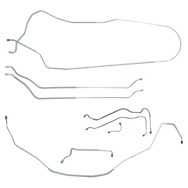 1968 Chevrolet Chevelle SS (Only) Convertible Power Disc Brake Line Kit 8pc, OE Steel
