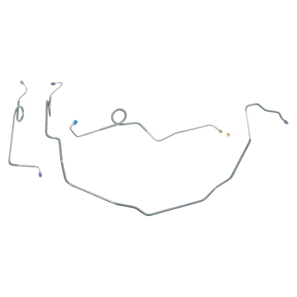 1968-72 GM A-Body (All) Power Disc Brake Conversion Front Line Kit (Valve Lines, Front Piece F to R) 3pc, OE Steel