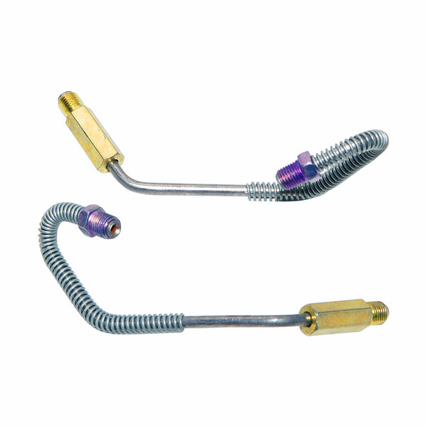 1969-72 Chevrolet Oldsmobile Buick A-Body Front Drum Wheel Lines (w/spring) 2pc, OE Steel