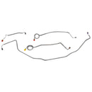 1970-72 Chevrolet Chevelle Malibu El Camino Manual Drum Front Brake Line Kit 4pc, OE Steel