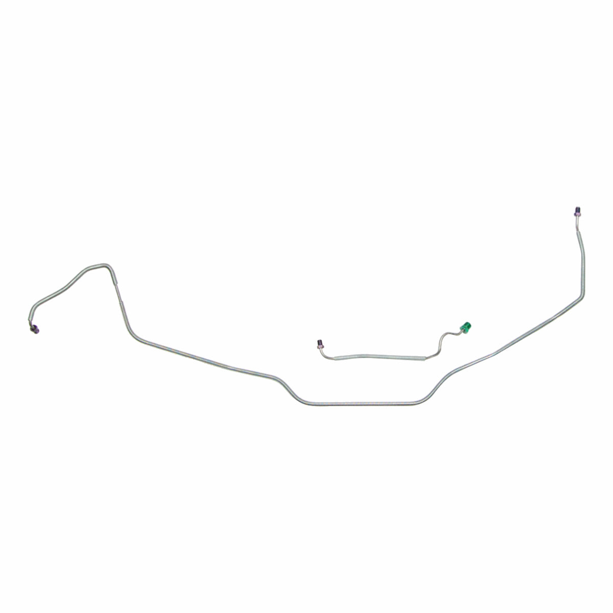 1970 Chevrolet A-Body Drum Or Disc, 71-72 Drum (Only) 3/16" Right & left Front Brake Lines 2pc, OE Steel
