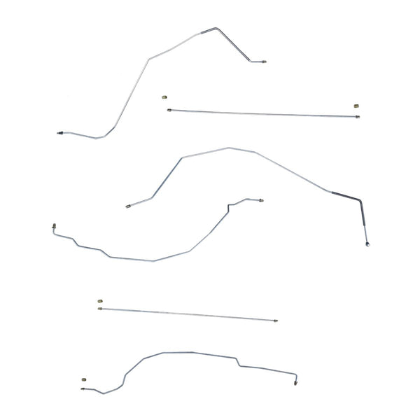 1997-03 Chevrolet Malibu w/ABS Front Disc/Rear Drum 3/16" Mid Chassis Brake Line Kit 7pc, OE Steel